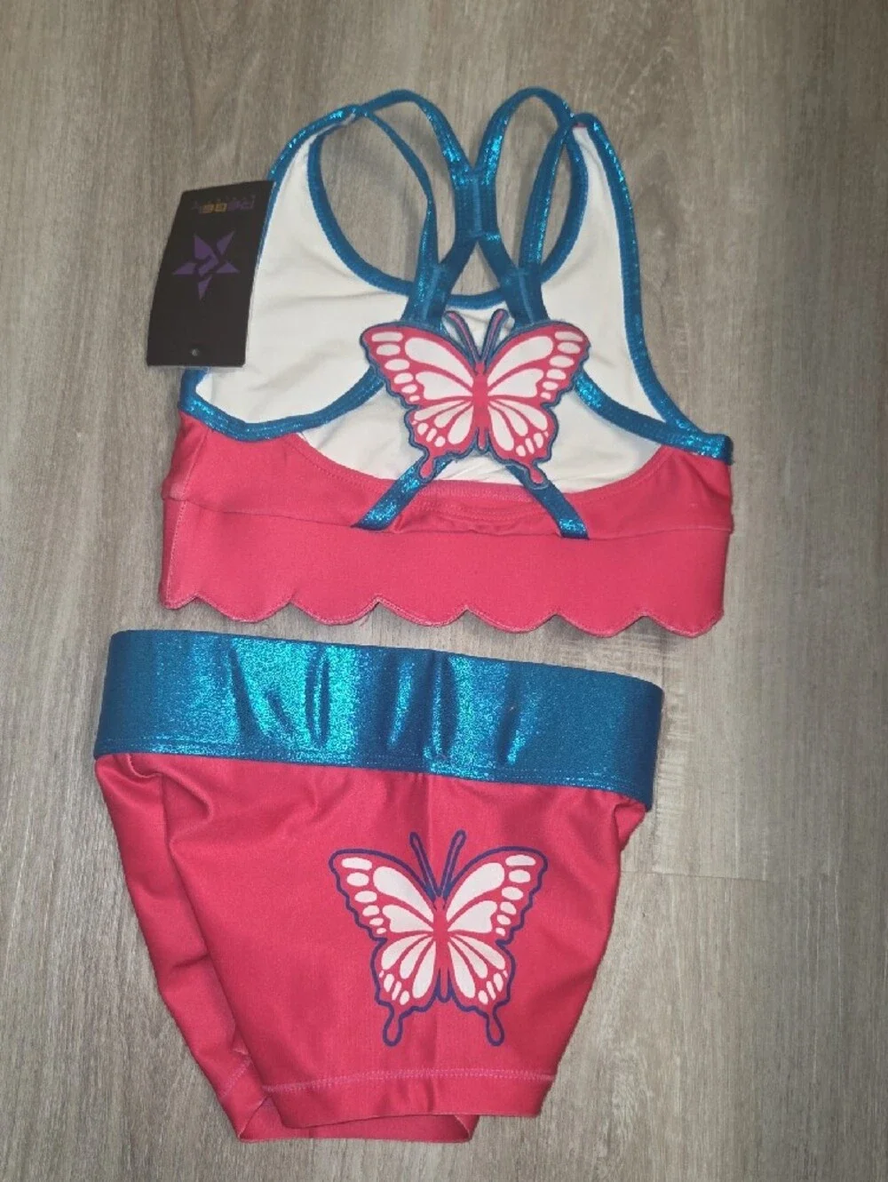 Rebel Athletic Pink & Teal Butterfly Limited Edition Active Set